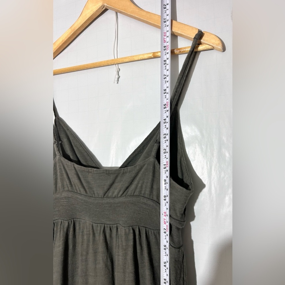 standard james perse maxi cotton casual summer olive green  dress empire waist - Picture 5 of 8